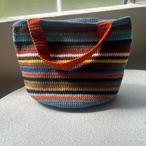 Multicolored Crochet Tote Bag
